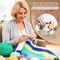 7 Sizes Large Crochet Hooks Set, 7mm-20mm Huge Crochet Hooks for Chunky Yarn, Ergonomic Crochet Needles with Big-Eye Blunt Needles Crochet Accessions for DIY Craft Carpets